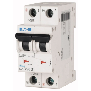 Eaton Eaton Moeller FAZ-DC MCB Mini Circuit Breaker 2P 13A Curve B 500V DC 10 kA Breaking Capacity