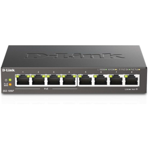 D-Link PoE Switch, 8 Port Ethernet Gigabit Unmanaged Desktop
