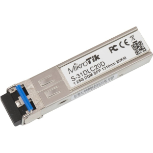 Mikrotik S-31DLC20D network transceiver module 1250 Mbit/s SFP 1310 nm