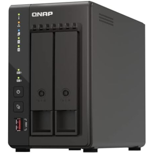 QNAP TS-253E-8G 2 Bay High-Performance Desktop NAS with Intel Celeron quad-core processor,