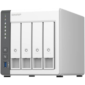 QNAP TS-433-4G 4 Bay NAS with Quad-core Processor, 4 GB DDR4 RAM and 2.5GbE Network (Diskless)
