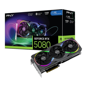 PNY NVIDIA GeForce RTX 5080 16GB GDDR7 OC EPIC-X RGB Graphics Card