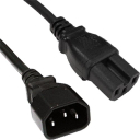 Cablenet 42-2981 3m IEC C14 - IEC C15 Hot Condition Black H05RN-F 1.0mm Power Leads