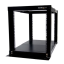 12U Adjustable 4 Post Server Equipment Open Frame Rack Cabinet