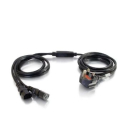 C2G Cbl/3m BS 1363 to 2x C13 Y-Cable Black