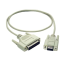C2G 2m DB9 F/DB25 M Cable serial cable Grey
