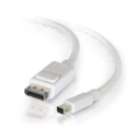 C2G 1m Mini DisplayPort to DisplayPort Adapter Cable 4K UHD - White