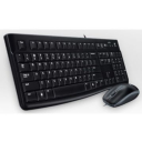 Logitech 920-002539 Wired Keyboard and Mouse Set, AZERTY (France), Black