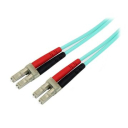 Fiber Optic Cable - 10 Gb Aqua - Multimode Duplex 50/125 - LSZH - LC/LC - 1 m