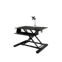 Sit-Stand Desk Converter with Monitor Arm - 3   Wide Work Surface - For up to 3 Monitor