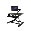 Sit-Stand Desk Converter with Monitor Arm - 3   Wide Work Surface - For up to 26  Monitor