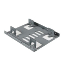 Dual 2.5" to 3.5" HDD Bracket for SATA Hard Drives - 2 Drive 2.5" to 3.5" Bracket for Mounting Bay