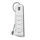 Belkin BSV804AF2M surge protector White 8 AC outlet(s) 2 m