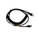 Honeywell CBL-500-500-C00 Coiled USB Black Cable, 16.4 Feet, Type A 5V Host Power