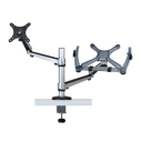 Full Motion Dual Desk Clamp for 13" to 27" Monitors and Laptops Up to 15"