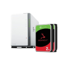 Synology DS220j 4TB 2-Bay NAS with 2 x 2TB Seagate IronWolf Drives