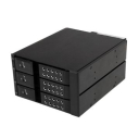3 Bay Aluminum Trayless Hot Swap Mobile Rack Backplane for 3.5in SAS II/SATA III - 6 Gbps HDD