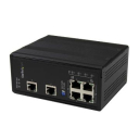 StarTech.com 6 Port Unmanaged Industrial Gigabit Ethernet Switch w/ 4 PoE+ Ports and Voltage Regulation - DIN Rail / Wall-Mountable