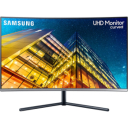 SAMSUNG UR59 Series 32-Inch 4K UHD (3840x2160) Computer Monitor, Curved, HDMI, Display Port, 3-sided border-less, Eye Saver Mode (LU32R590CWNXZA), Black