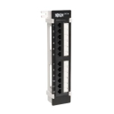 12-Port Wall-Mount Cat5e Patch Panel, 568B, RJ45 Ethernet