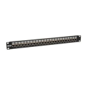 24-Port 1U Rack-Mount STP Shielded Cat6 /Cat5 Feedthrough Patch Panel, RJ45 Ethernet