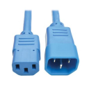 Heavy-Duty Power Extension Cord, 15A, 14 AWG (IEC-320-C14 to IEC-320-C13), Blue, 1.83 m
