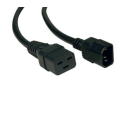 Heavy-Duty Power Extension Cord Lead Cable, 15A, 14AWG (IEC-320-C19 to IEC-320-C14), 3.05 m (10-ft.)
