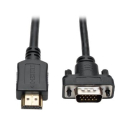 HDMI to VGA Active Converter Cable, HDMI to Low-Profile HD15 (M/M), 1920 x 1200/1080p  60 Hz, 0.91 m