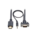 HDMI to VGA + Audio Active Converter Cable, HDMI to Low-Profile HD15 + 3.5 mm (M/M), 1920 x 1200/1080p  60 Hz, 4.57 m