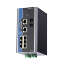 Moxa IEC 618 0-3 Managed Ethernet Switch with 8 x 10/100BaseT(X) Ports, and 2 x 100BaseFX Multimode Ports with SC Connectors, 24 VDC Powered, -4 o 8  C.