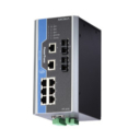 Moxa IEC 618 0-3 Managed Ethernet Switch with 8 x 10/100BaseT(X) Ports, and 2 x 100BaseFX Multimode Ports with SC Connectors, 48 VDC Powered, -4 o 8  C.