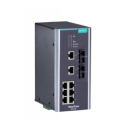 Moxa IEC 618 0-3 Managed Ethernet Switch with 8 x 10/100BaseT(X) Ports, and 2 x 100BaseFX Singlemode Ports with SC Connectors, 24 VDC Powered, -4 o 8  C.