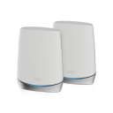 Netgear Orbi WiFi6 wireless router Tri-band (2.4 GHz / 5 GHz / 5 GHz) Gigabit Ethernet Stainless steel,White