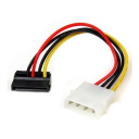 6in 4 Pin LP4 to Left Angle SATA Power Cable Adapter