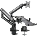 Skill Tech SH2 ounter Balance Monitor Desk Mount   Fit Screen Size Built-in Spring Tension Gauge Quick-Release VESA Plate Matte Black