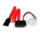 12in Slimline SATA to SATA with LP4 Power Cable Adapter