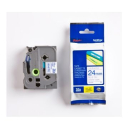 Brother TZE-253 DirectLabel blue on white Laminat 24mm x 8m