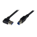 3m Black SuperSpeed USB 3.0 Cable - Right Angle A to B - M/M