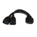 2 Port Internal USB 3.0 Motherboard Header Adapter Cable