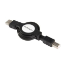 4 ft Retractable USB 2.0 Cable A to B - M/M