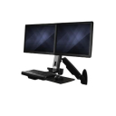 StarTech.com Wall-Mounted Sit-Stand Desk Workstation - Dual Monitor