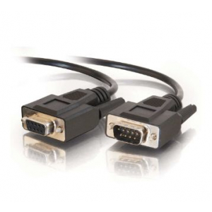 2m DB9 RS232 M/F Extension Cable - Black