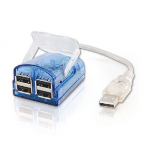 USB 2.0 4-Port Laptop Hub w/ LED Cable