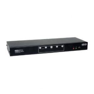 4-Port Dual Monitor DVI KVM Switch with Audio and USB 2.0 Hub, Cables included