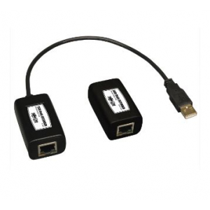 1-Port USB over Cat5/Cat6 Extender, Transmitter and Receiver, up to 45 m (150-ft.)