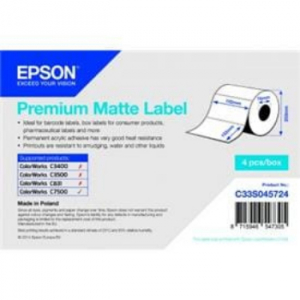 Epson C33S045725 Premium Matte Label - 76mm x 51mm for ColorWorks C7500 & C7500G