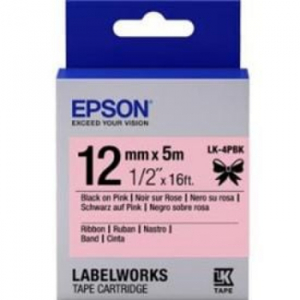 Epson C53S654031 LK-4PBK Satin Ribbon Label Cartridge