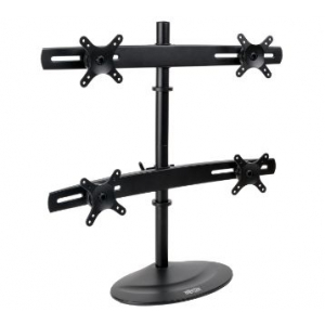 Quad Monitor Mount Stand for 10" to 26" Flat-Screen Displays
