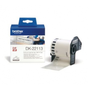 Brother DK-22113 DirectLabel Etikettes Transparent 62mm x 15,24m for Brother P-Touch