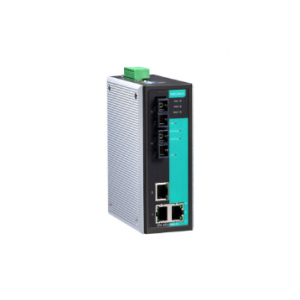 Moxa Entry-Level Managed Industrial Ethernet Switch, 3 x 10/100Base-TX, RJ45, 2 x 100Base-FX, Multimode, SC, Class 1, Div. II Rated, -40 to +75 deg. C.
